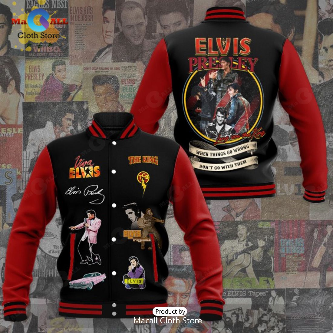Elvis Presley On Stage Signatures Special Sport Jacket, Baseball Jacket