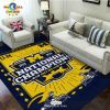 Michigan Wolverines Football x Detroit Lions Mix Jersey Rectangular Rug