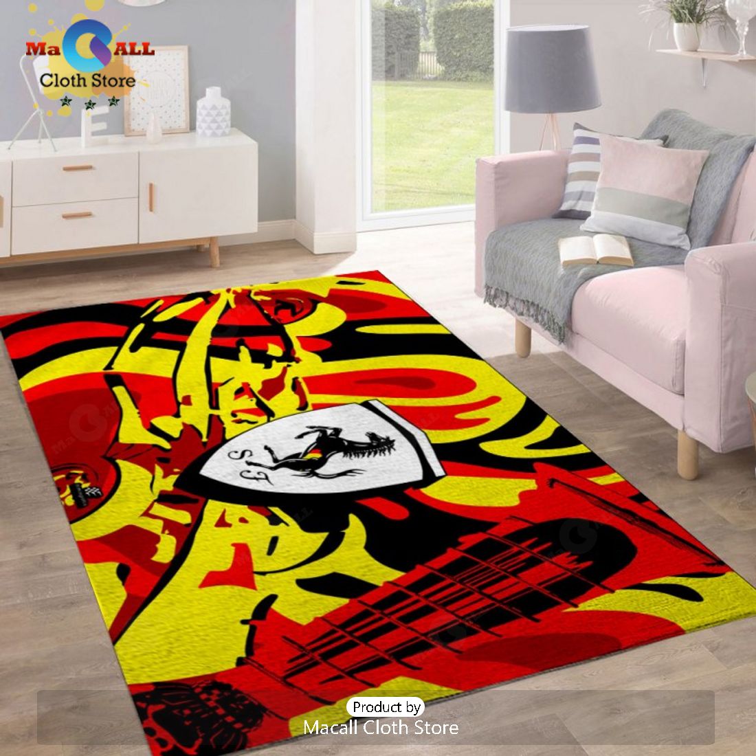 Scuderia Ferrari Luxury Logo Design Rectangular Rug Special Edition
