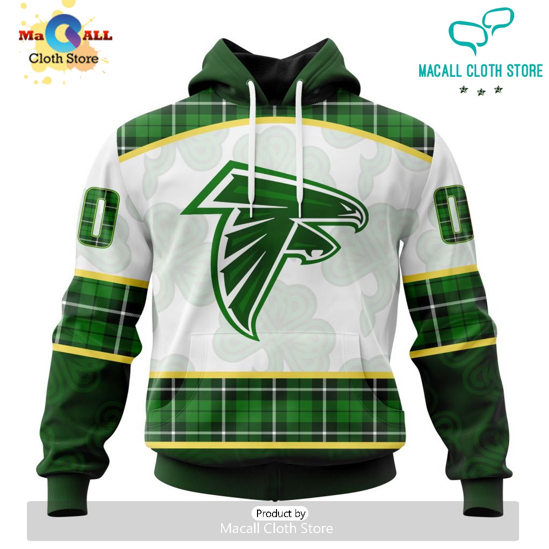 Custom NFL Atlanta Falcons For St. Patrick Day Special Design Hoodie 3D Custom NFL Atlanta Falcons For St. Patrick Day Special Design Hoodie 3D