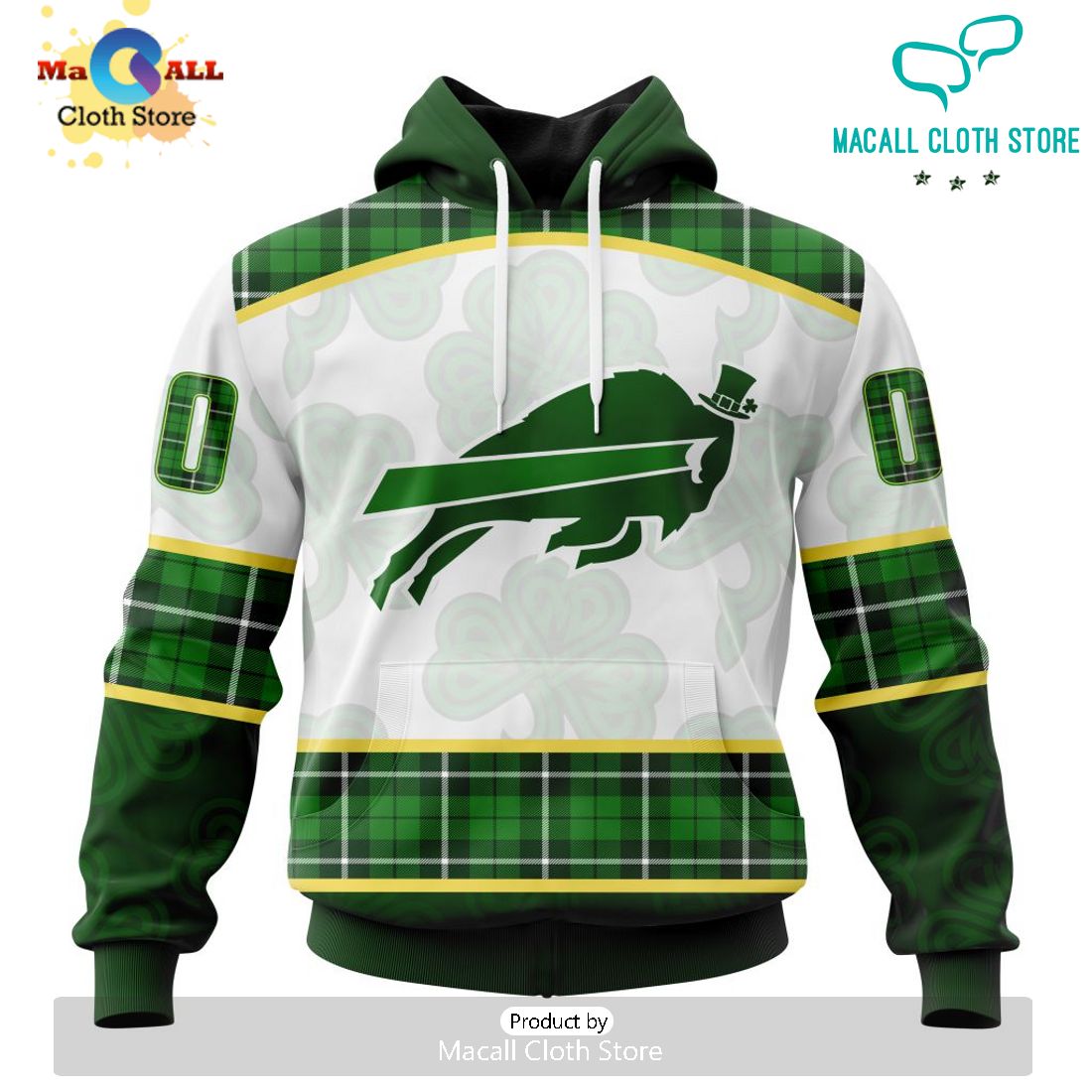 Custom NFL Buffalo Bills For St. Patrick Day Special Design Hoodie 3D