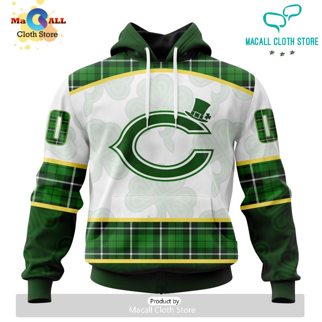 Custom NFL Chicago Bears For St. Patrick Day Special Design Hoodie 3D