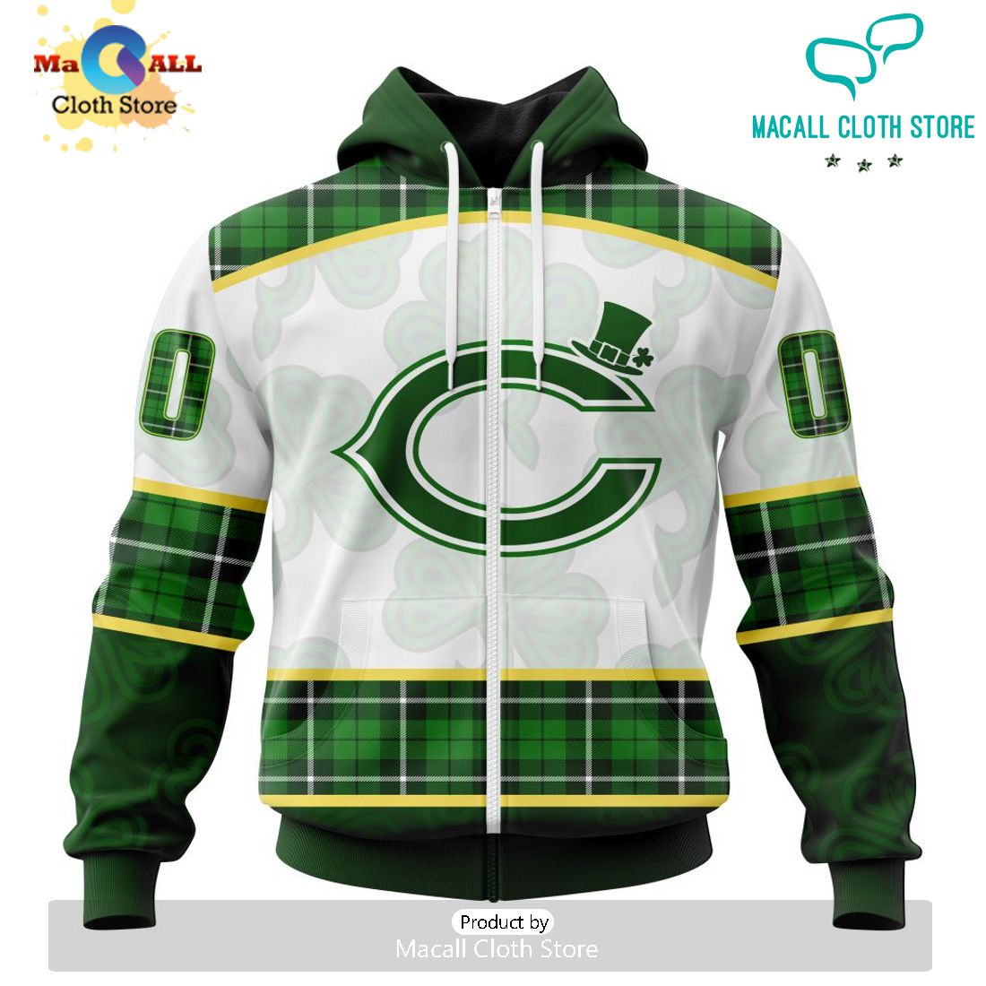 Custom NFL Chicago Bears For St. Patrick Day Special Design Hoodie 3D