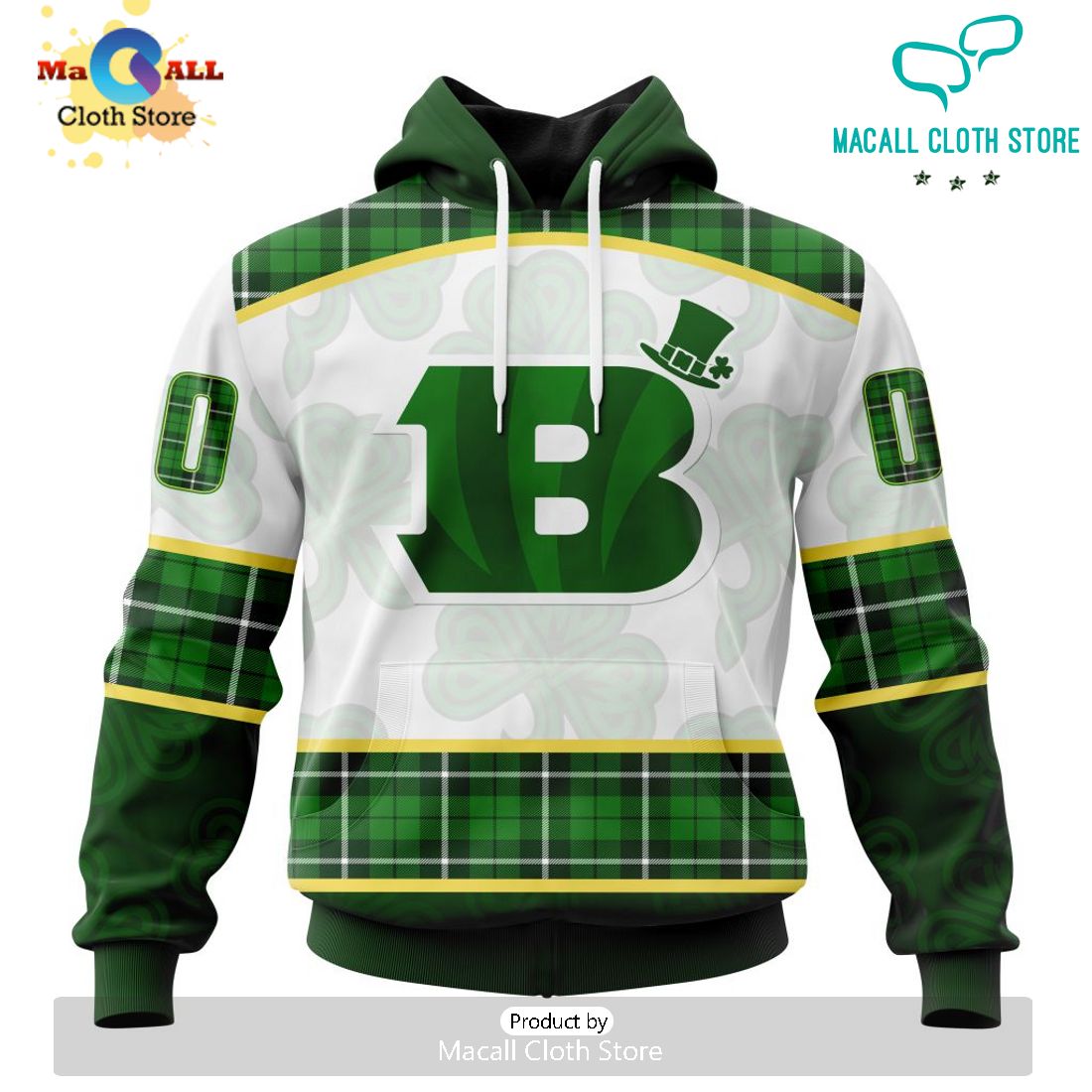 Custom NFL Cincinnati Bengals For St. Patrick Day Special Design Hoodie 3D