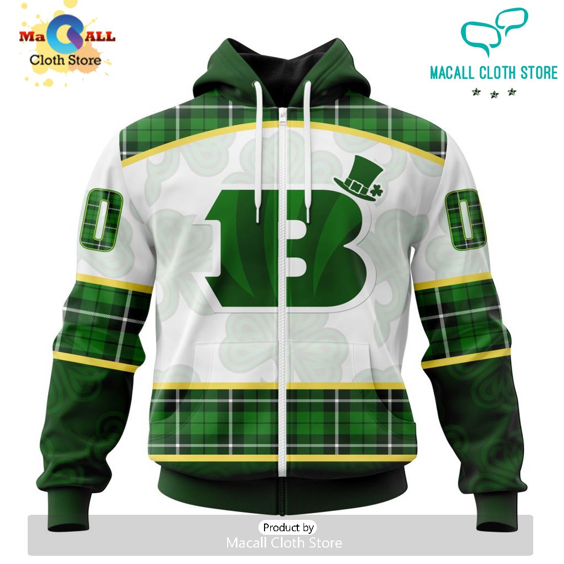 Custom NFL Cincinnati Bengals For St. Patrick Day Special Design Hoodie 3D