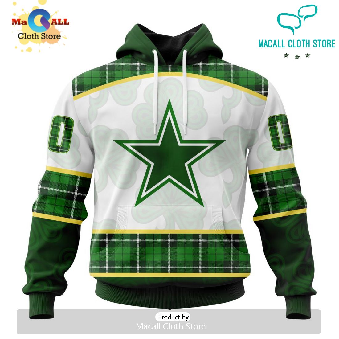 Custom NFL Dallas Cowboys For St. Patrick Day Special Design Hoodie 3D