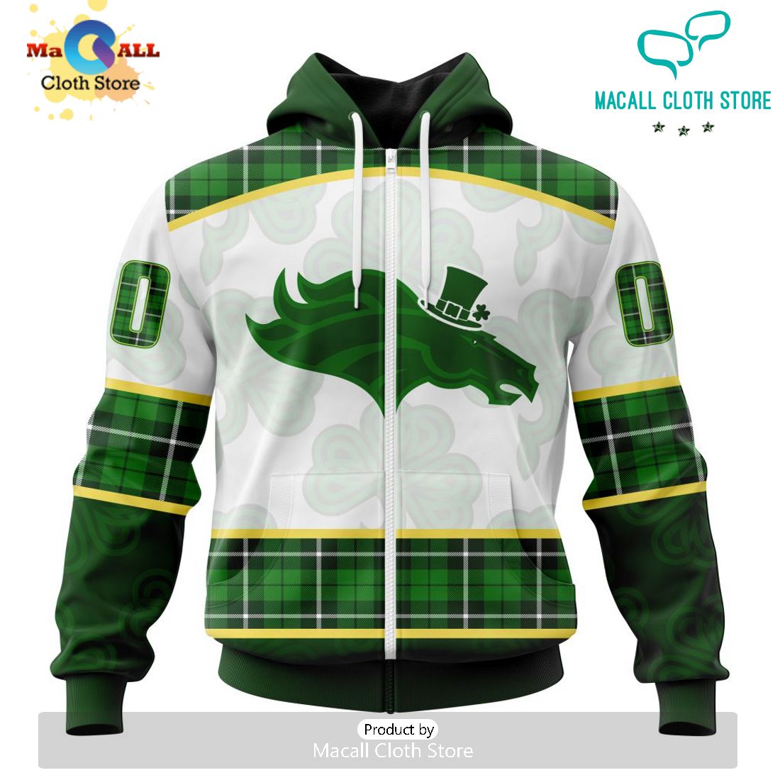 Custom NFL Denver Broncos For St. Patrick Day Special Design Hoodie 3D