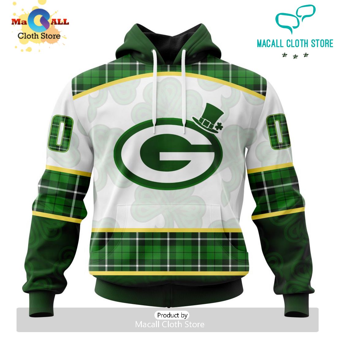 Custom NFL Green Bay Packers For St. Patrick Day Special Design Hoodie 3D