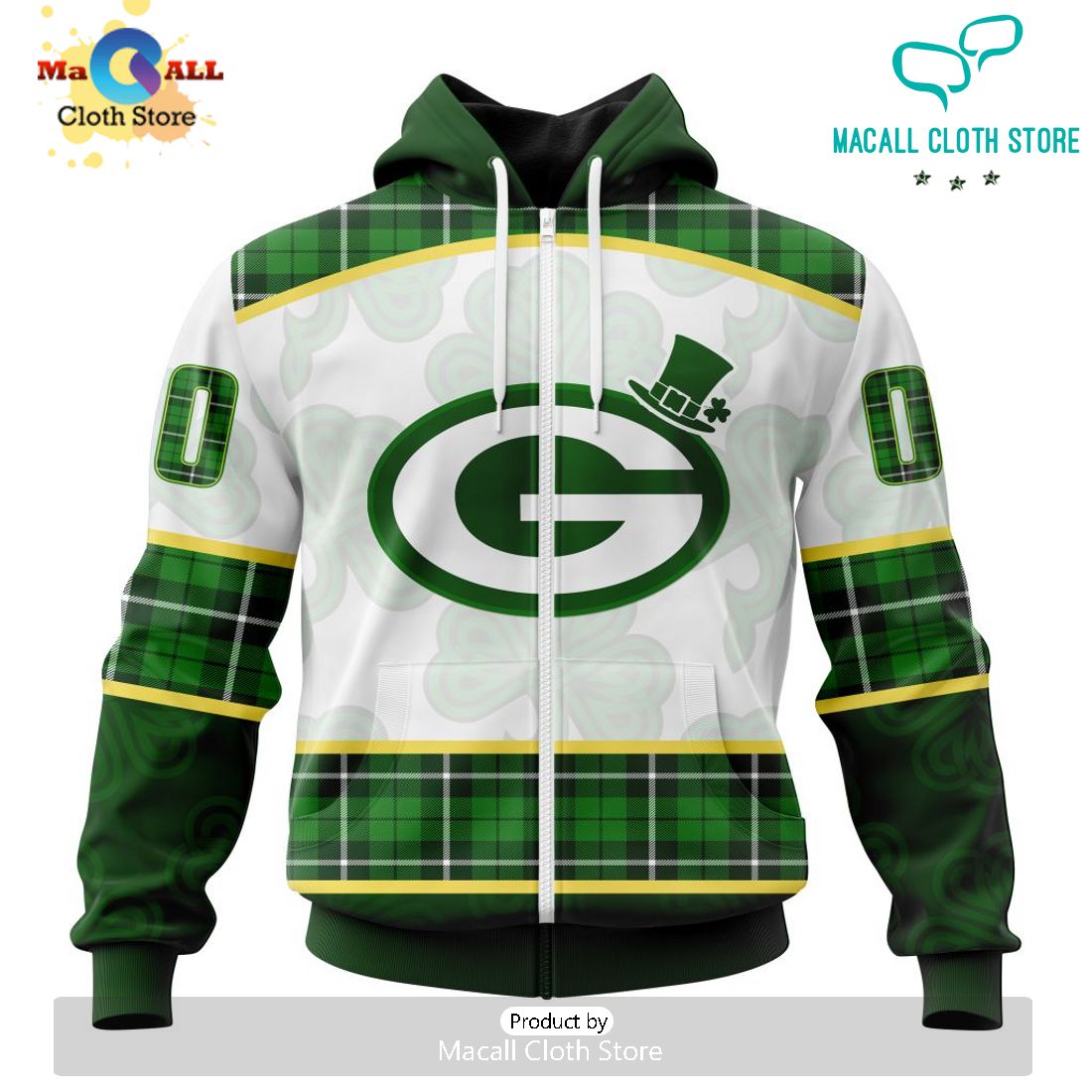 Custom NFL Green Bay Packers For St. Patrick Day Special Design Hoodie 3D