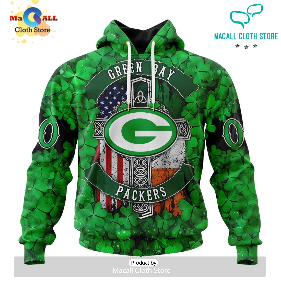 Custom NFL Green Bay Packers Special Design For St. Patrick’s Day Hoodie 3D