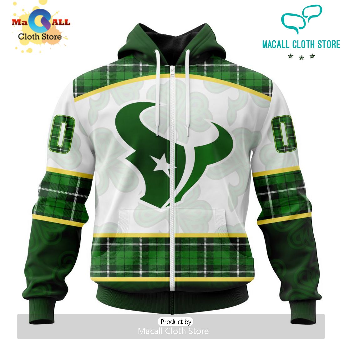 Custom NFL Houston Texans For St. Patrick Day Special Design Hoodie 3D