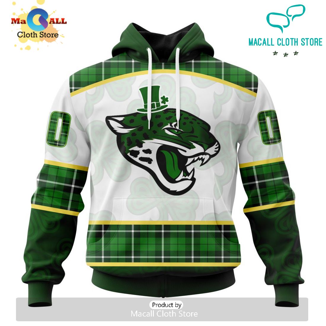 Custom NFL Jacksonville Jaguars For St. Patrick Day Special Design Hoodie 3D