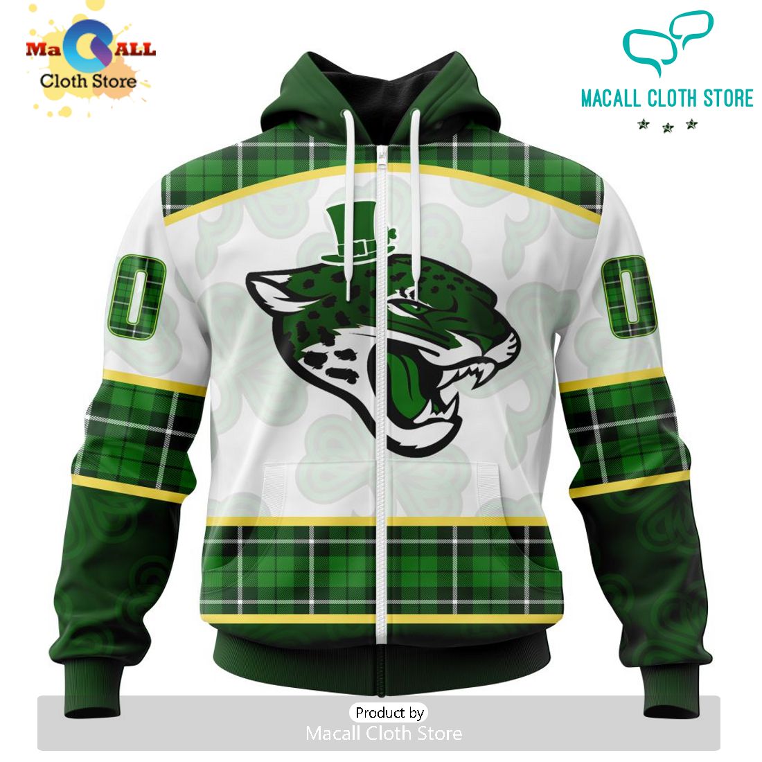 Custom NFL Jacksonville Jaguars For St. Patrick Day Special Design Hoodie 3D