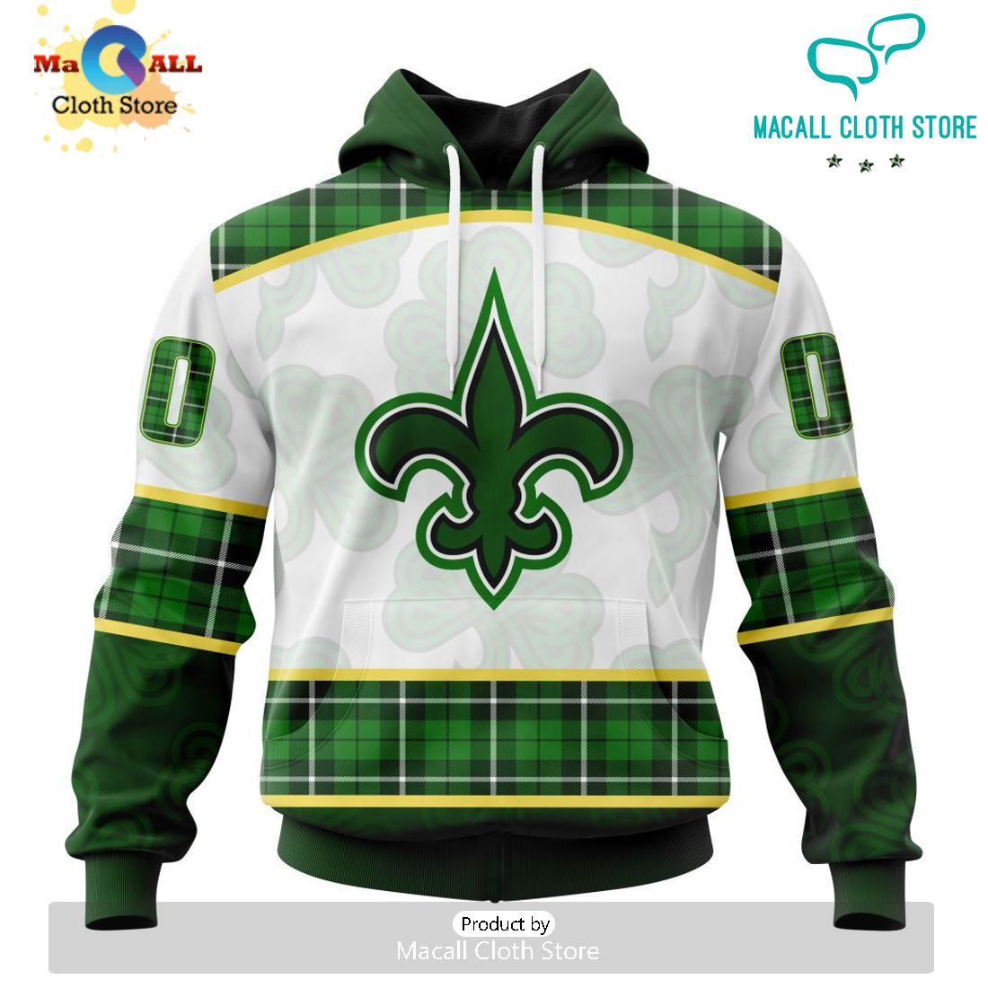 Custom NFL New Orleans Saints For St. Patrick Day Special Design Hoodie 3D