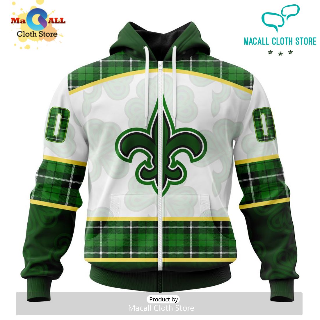 Custom NFL New Orleans Saints For St. Patrick Day Special Design Hoodie 3D