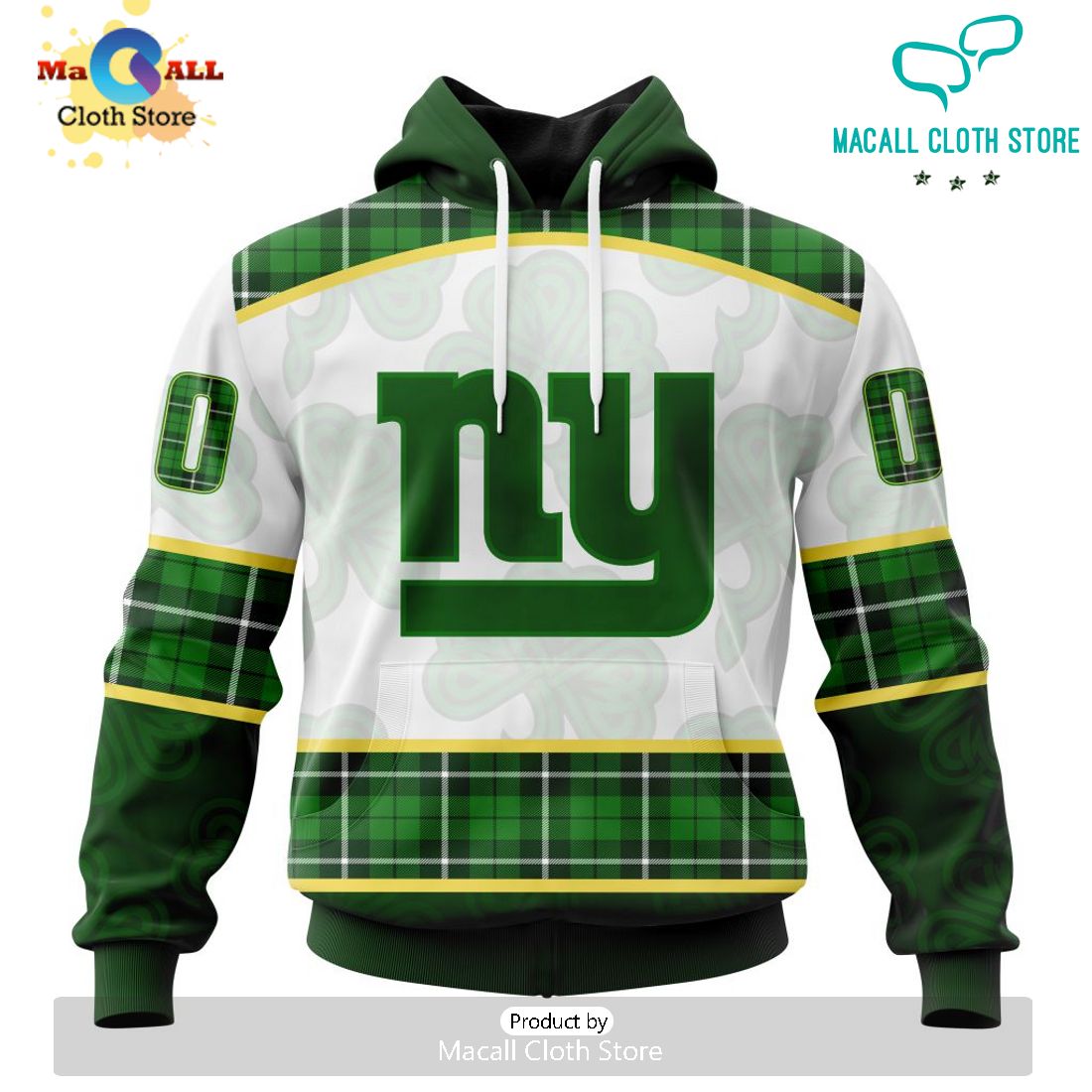 Custom NFL New York Giants For St. Patrick Day Special Design Hoodie 3D Custom NFL New York Giants For St. Patrick Day Special Design Hoodie 3D