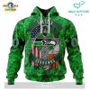 Custom NFL Seattle Seahawks For St. Patrick Day Special Design Hoodie 3D