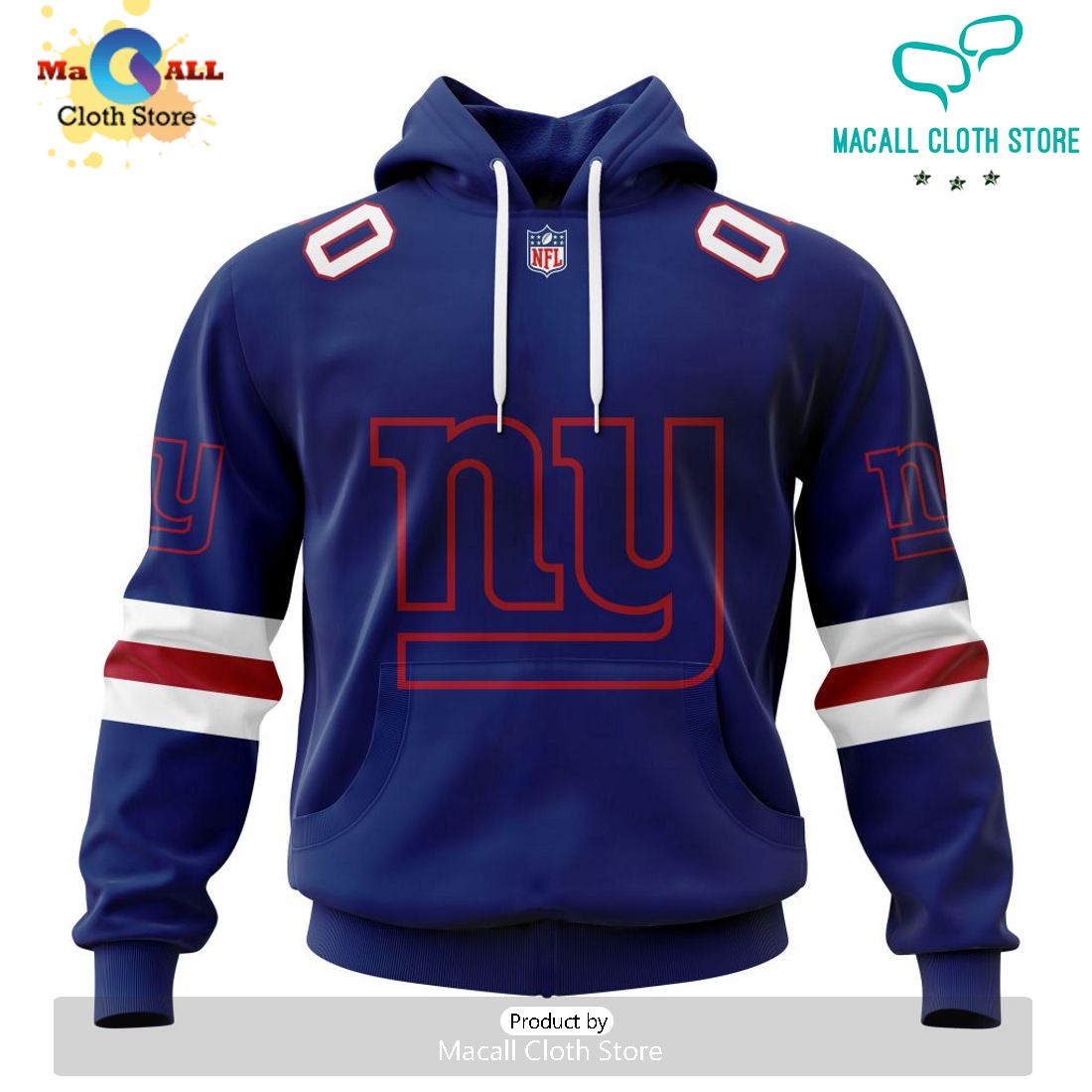 NFL New York Giants 2024 Personalized Name And Number Hoodie 3D NFL New York Giants 2024 Personalized Name And Number Hoodie 3D