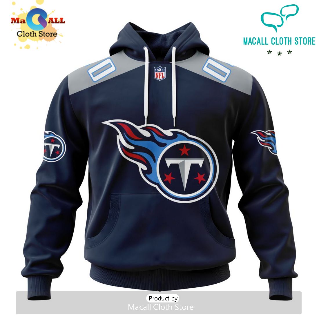 NFL Tennessee Titans 2024 Personalized Name And Number Hoodie 3D