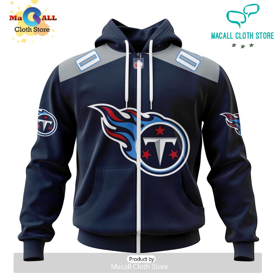NFL Tennessee Titans 2024 Personalized Name And Number Hoodie 3D