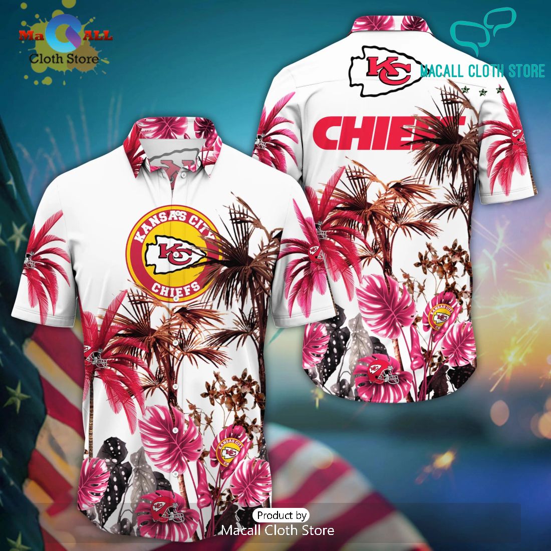 Kansas City Chiefs NFL Floral Design For Fans Summer White  Hawaii Shirt