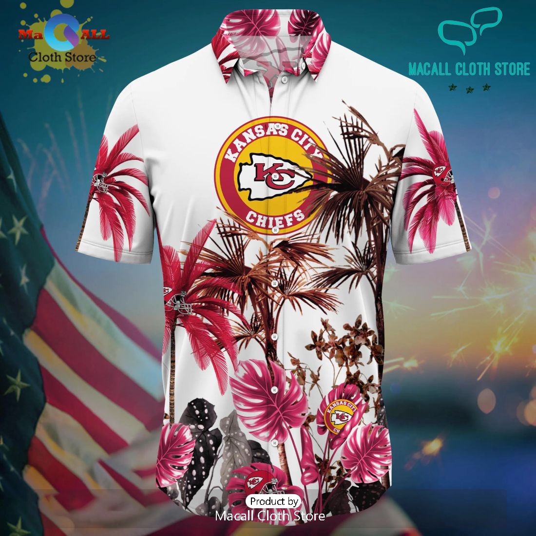 Kansas City Chiefs NFL Floral Design For Fans Summer White  Hawaii Shirt