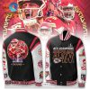 Custom Kansas City Chiefs Football Super Bowl Champion White Baseball Jacket Design