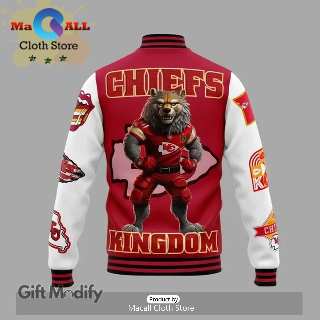 Limited Kansas City Chiefs Kingdom Super Bowl Champion Red Design Baseball Jacket