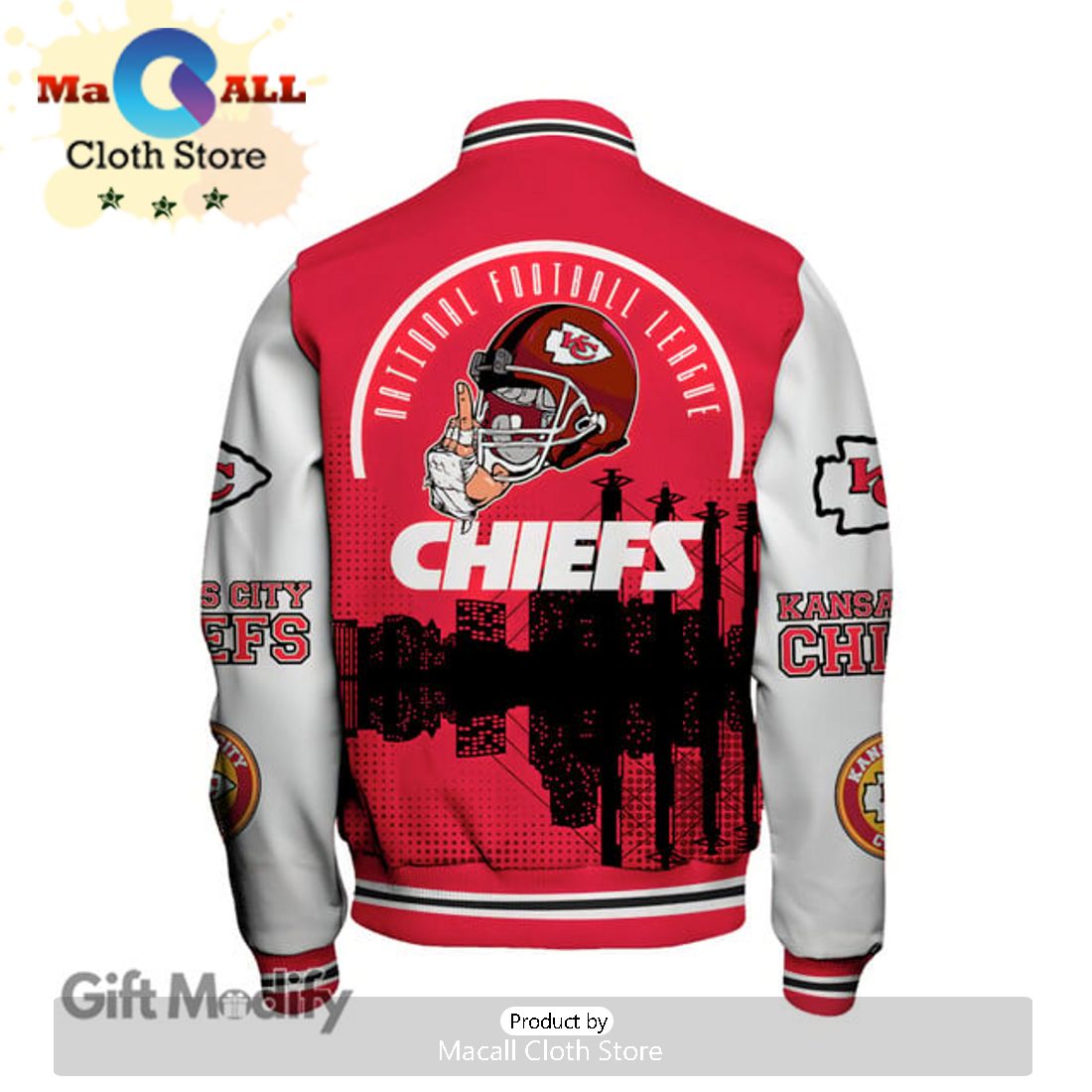 NFL Kansas City Chiefs Super Bowl LVIII Champions Baseball Jacket All Over Printed