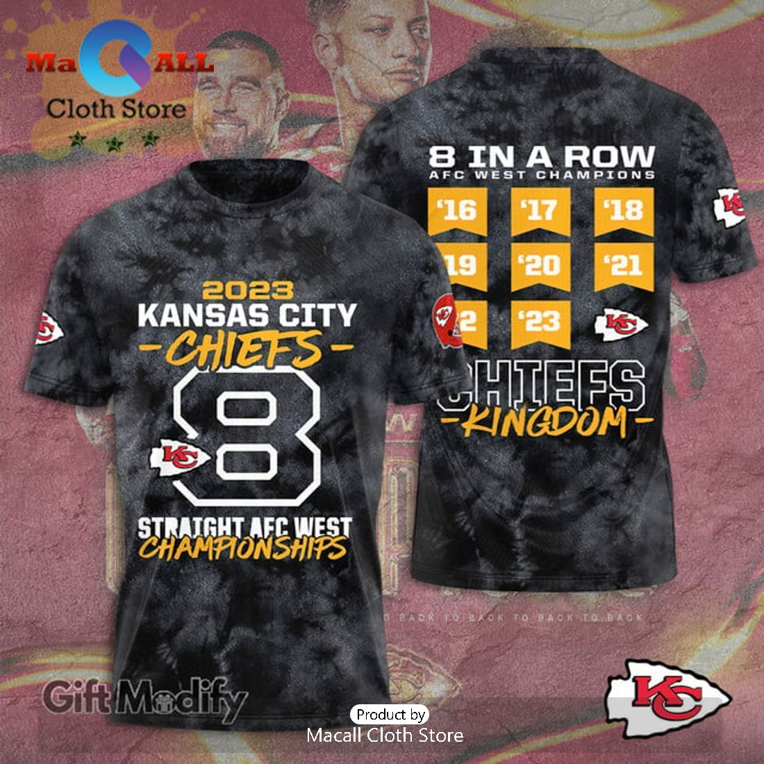 Limited 2023 Kansas City Chiefs Straight AFC West Champions Black Hoodie 3D