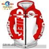 NFL Super Bowl Champions Kansas City Chiefs Grey Design Hoodie 3D Limited