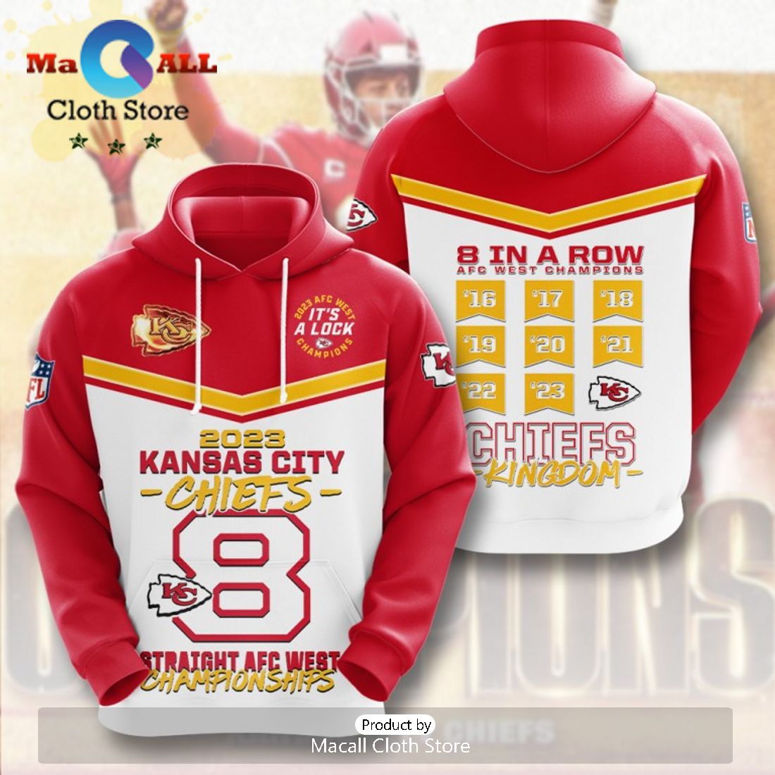 2023 Kansas City Chiefs Straight AFC West It’s A Lock Championships Hoodie