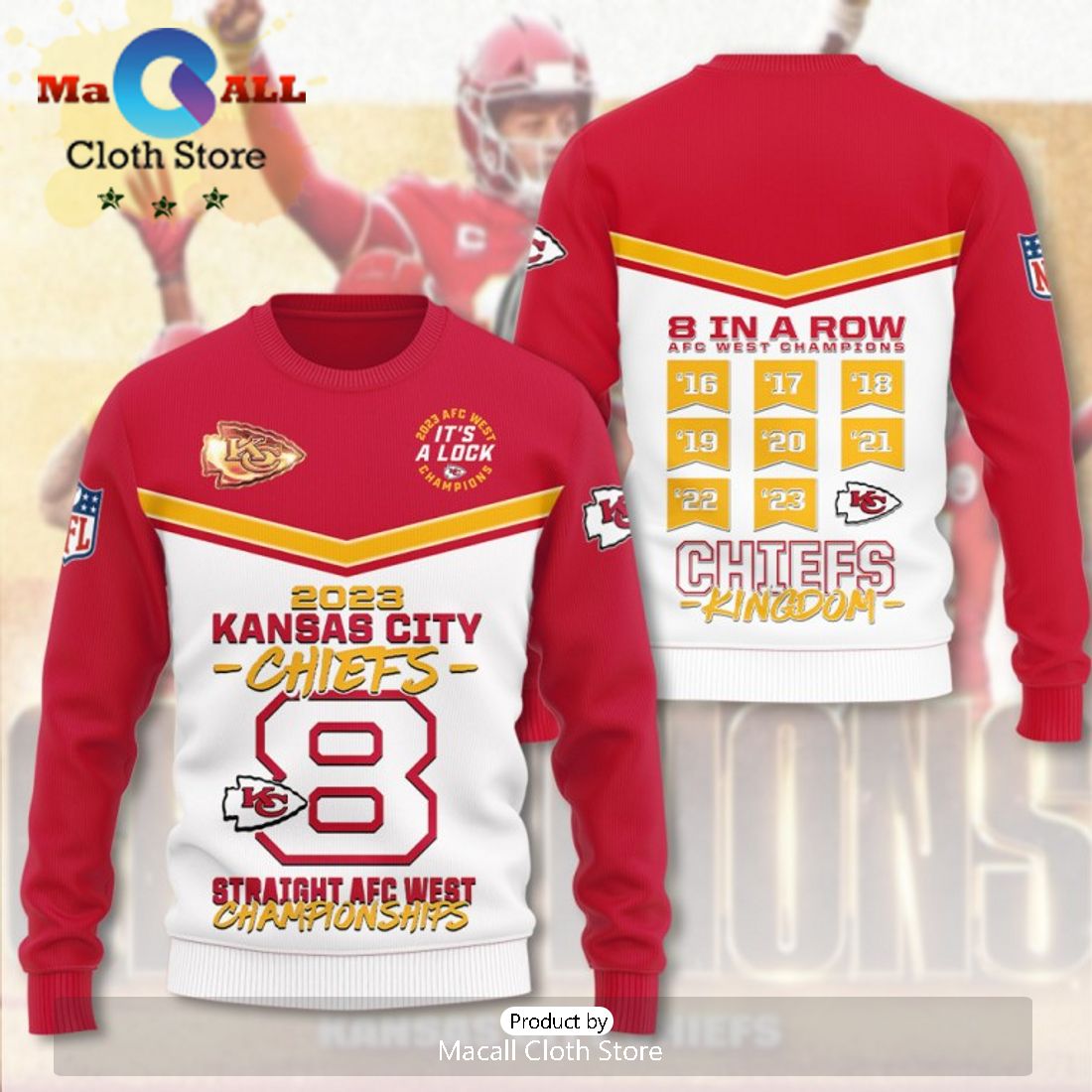 2023 Kansas City Chiefs Straight AFC West It’s A Lock Championships Hoodie