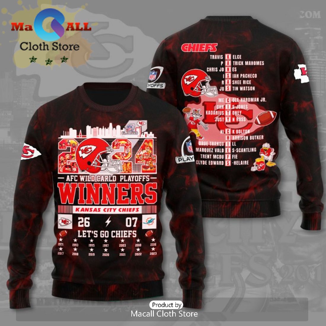 2024 AFC Wild Carld Playoffs Winners Kansas City Chiefs Let’s Go Chiefs Hoodie Limited