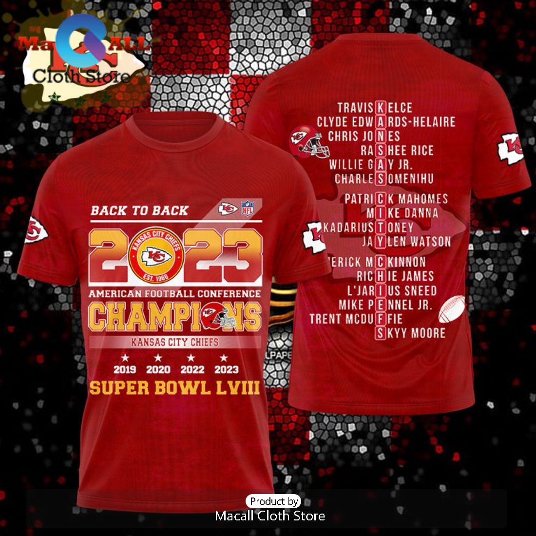 Back To Back 2023 Football Champions Kansas City Chiefs Special Apparels Red Hoodie