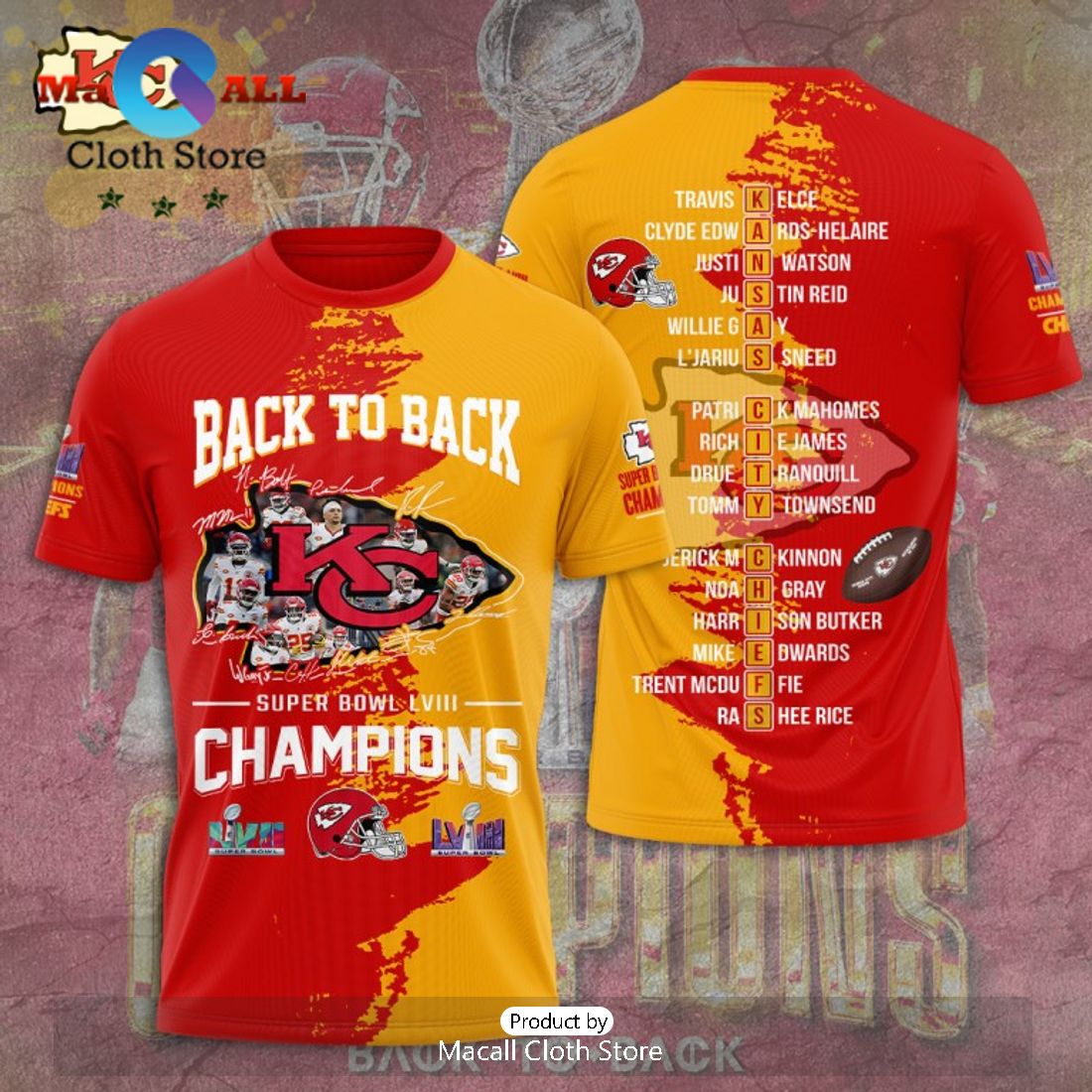 Back To Back Kansas City Chiefs Super Bowl LVIII Champions New Paint Design Hoodie