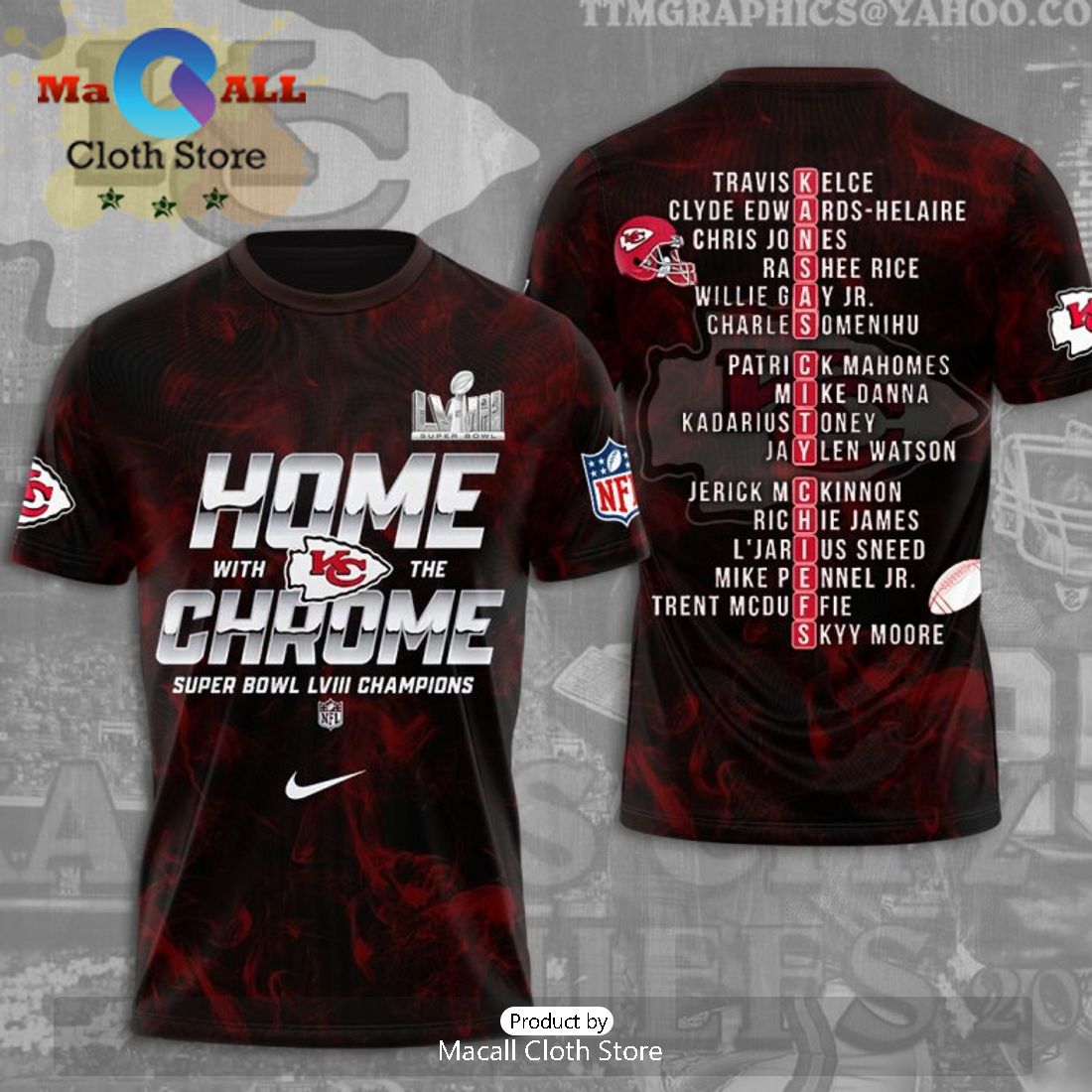 Kansas City Chiefs Home With The Chrome Super Bowl LVIII Champions Hoodie