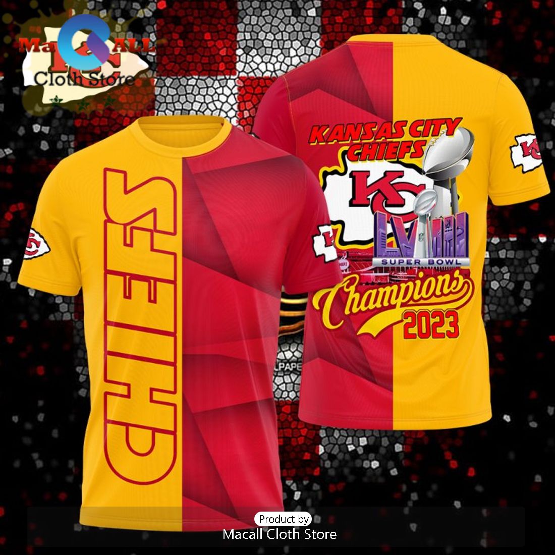 Kansas City Chiefs LVIII Super Bowl Champions 2023 Mix Color Hoodie Limited