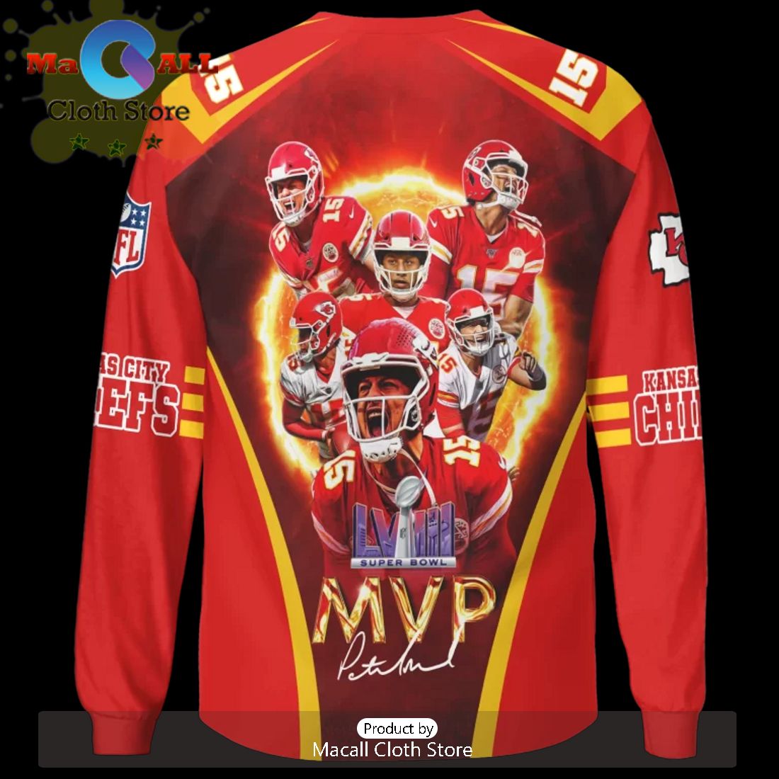Kansas City Chiefs Patrick Mahomes Wins MVP LVIII Super Bowl Red Style Hoodie Kansas City Chiefs Patrick Mahomes Wins MVP LVIII Super Bowl Red Style Hoodie