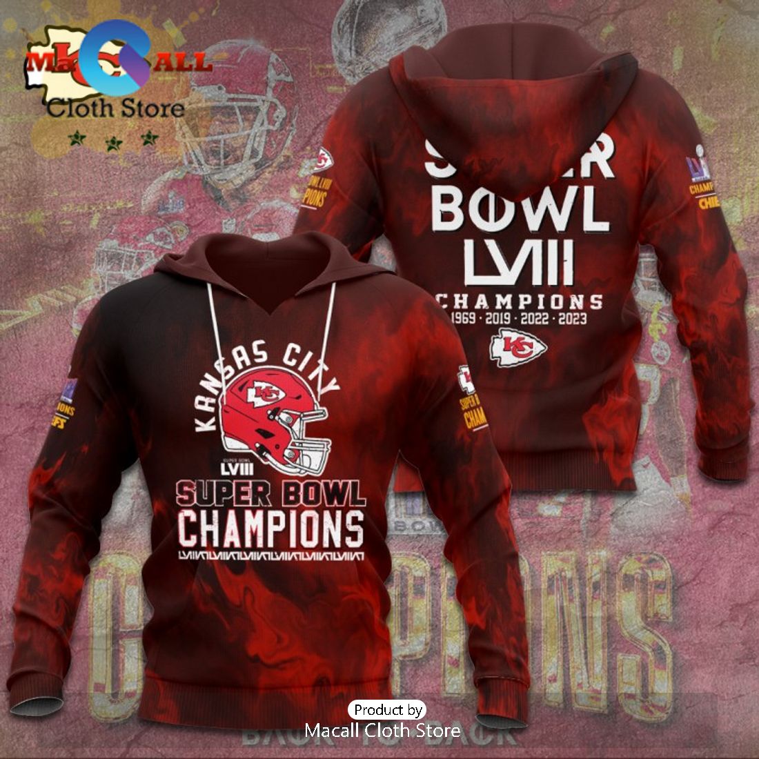 Kansas City Chiefs Super Bowl LVIII Champions Luxury Style Hoodie