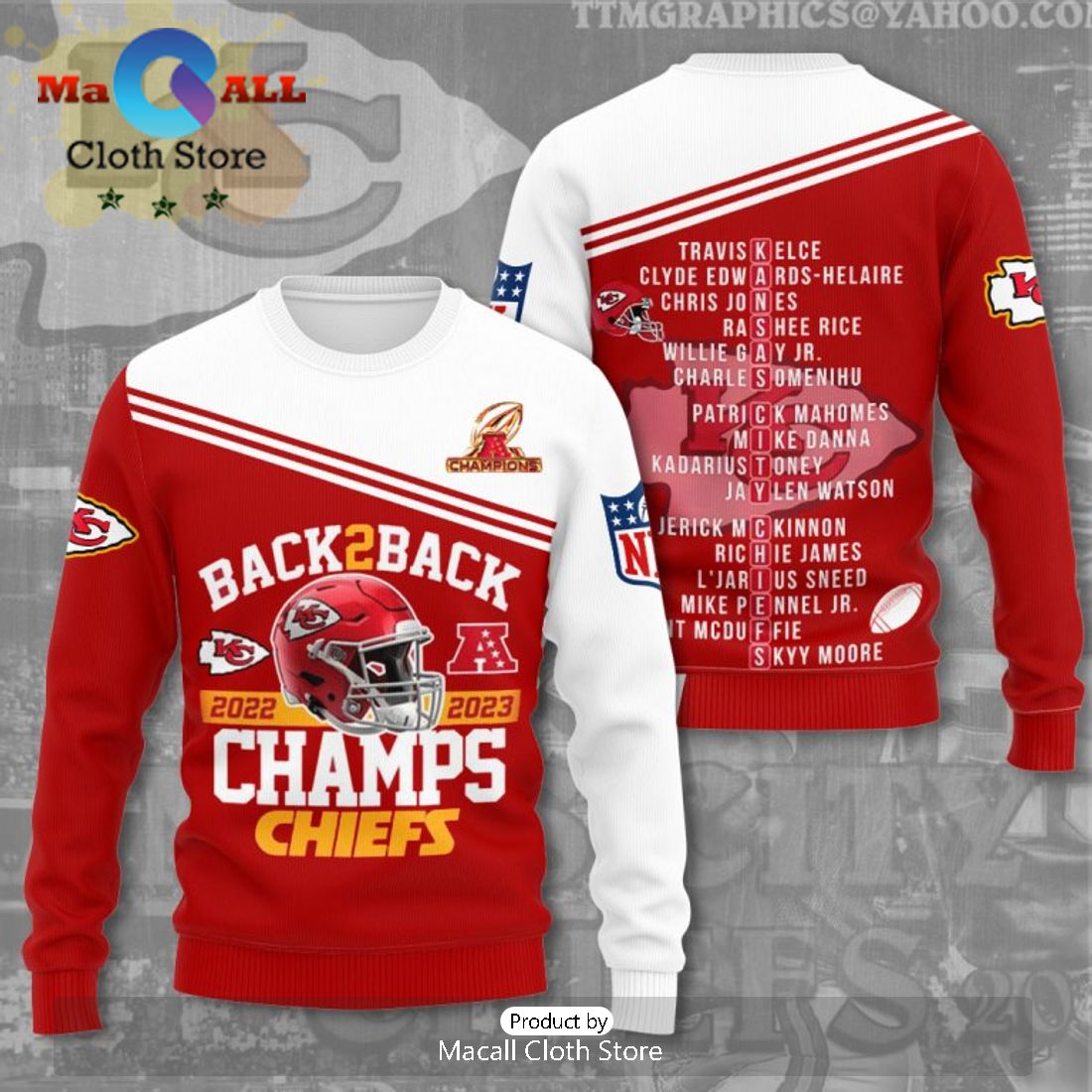 Limited Back 2 Back 2022 2023 Kansas City Chiefs Champions Luxury Hoodie