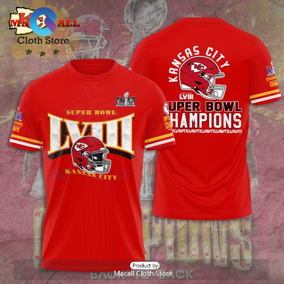 Limited Kansas City Chiefs LVIII Special Super Bowl Champions Red Hoodie