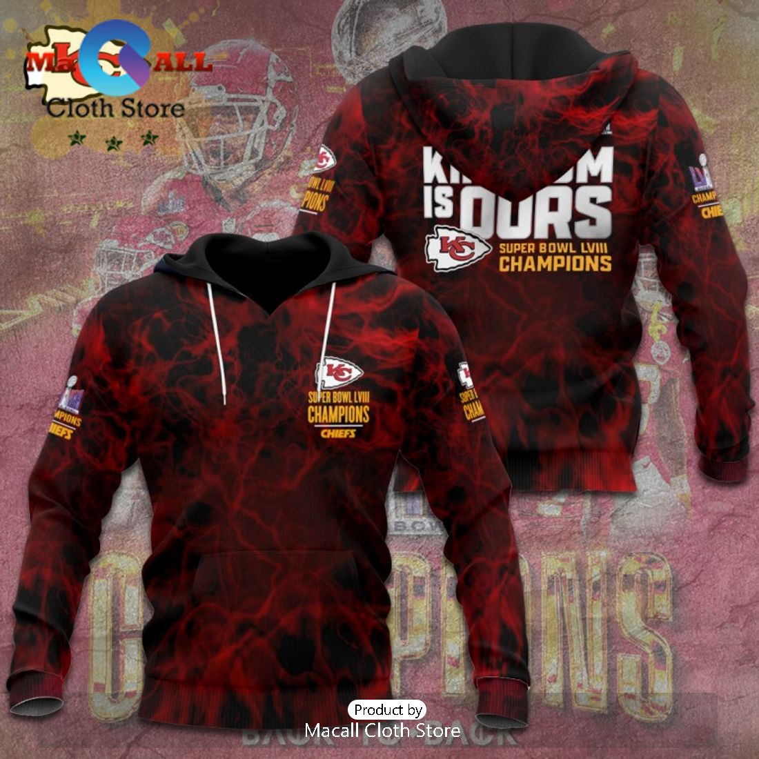 Limited Kansas City Chiefs The Kingdom Is Ours Super Bowl LVIII Champions Hoodie