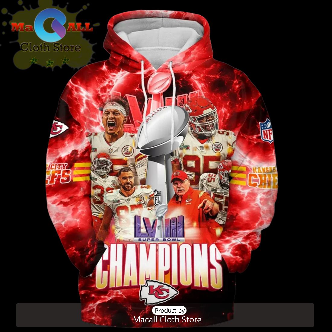 Super Bowl LVIII Champions NFL Kansas City Chiefs Red Style Hoodie Special Edition