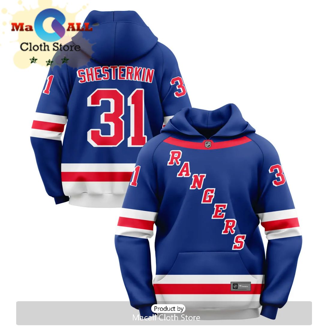 Igor Shesterkin - New York Rangers Hoodie Jersey Igor Shesterkin - New York Rangers Hoodie Jersey