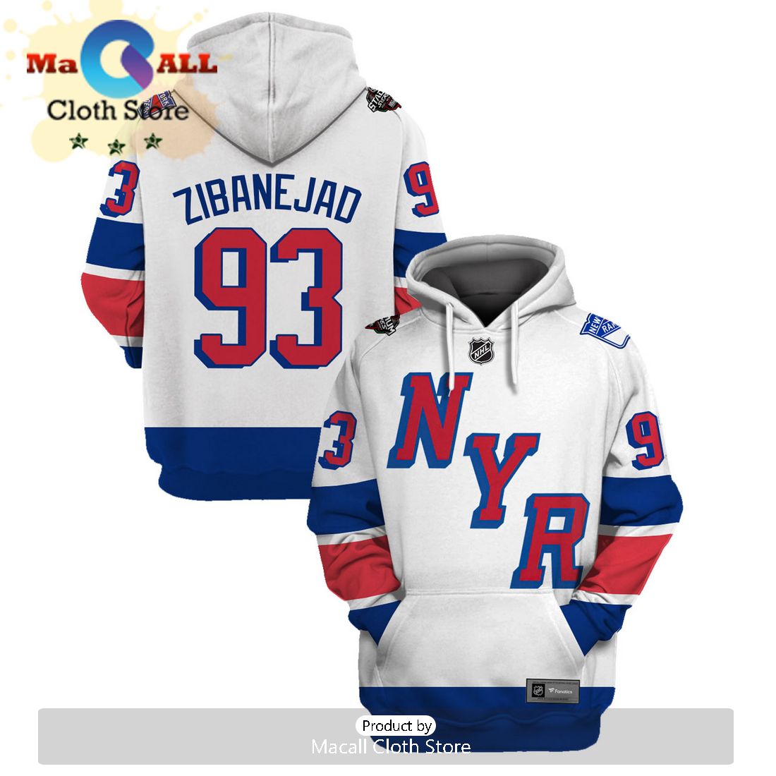 Mika Zibanejad New York Rangers Limited Edition Hoodie Jersey