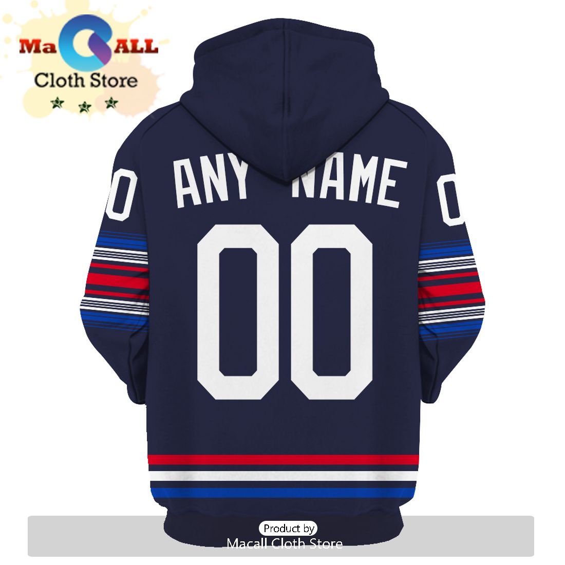 Personalized name and Number New York Rangers Hoodie Jersey