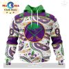Custom NHL Arizona Coyotes Special Mardi Gras Design Hoodie