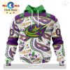Custom NHL Colorado Avalanche Special Mardi Gras Design Hoodie