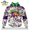 Custom NHL Los Angeles Kings Special Mardi Gras Design Hoodie